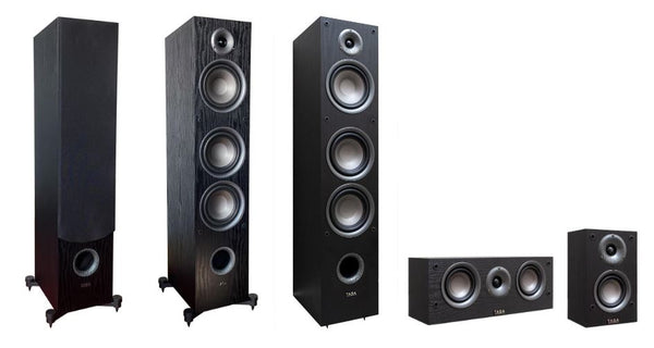 Taga Harmony TAV-607F, TAV-C, TAV-S 5.0 Ch Speaker Package - Jamsticks