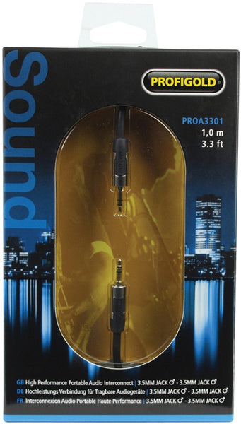 Profigold PROA3301 (PROA-3301) Jack stereo 3.5mm - jack stereo 3.5mm - 1m - Jamsticks