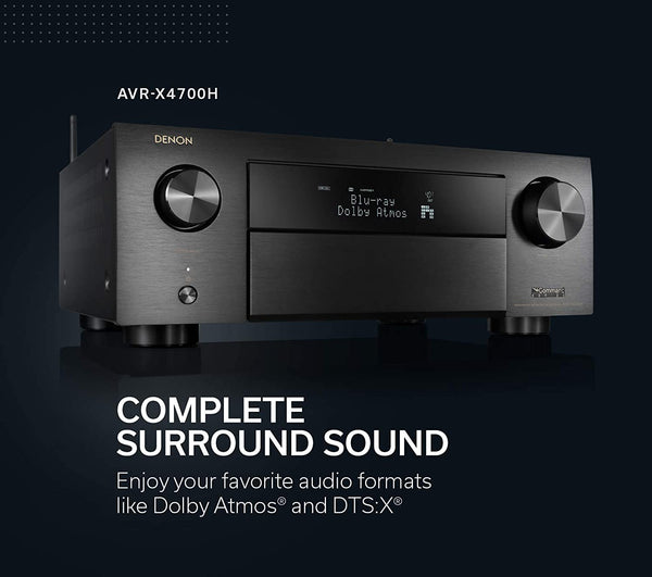 Denon AVR-X-4700H 9.2ch 8K AV Receiver with 3D Audio, Voice Control and HEOS Built-in - Jamsticks