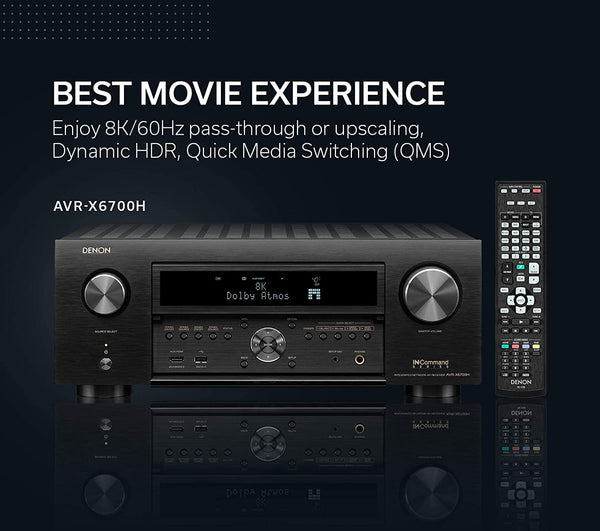 Denon AVR-X6700H 11.2ch 8K AV Amplifier with 3D Audio, Voice Control and HEOS Built-in - Jamsticks