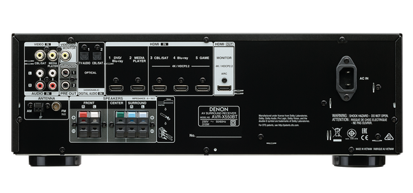 Denon AVR-X550BT 5.2 Ch. AV Receiver with Bluetooth - Jamsticks
