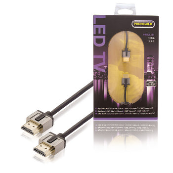 Profigold PROL1211 High Speed HDMI Cable with Ethernet HDMI Connector - HDMI Connector 1.00 m Black - Jamsticks