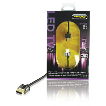 Profigold PROL1211 High Speed HDMI Cable with Ethernet HDMI Connector - HDMI Connector 1.00 m Black - Jamsticks