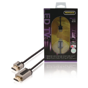 Profigold PROL1215 High Speed HDMI Cable with Ethernet HDMI Connector - HDMI Connector 5.00 m Black - Jamsticks