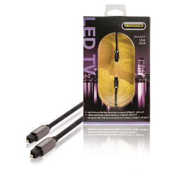 Profigold PROL5601 Digital Audio Cable TosLink Male - TosLink Male 1.00 m Anthracite - Jamsticks