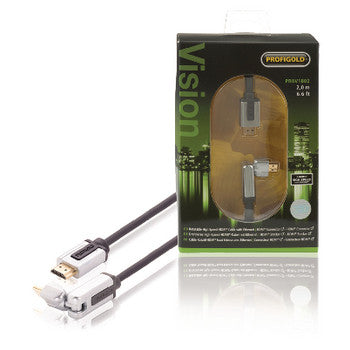 Profigold PROV-1802 PG SKY Rotatable HDMI High speed + Ethernet Interconnect - 2 Mtr - Jamsticks