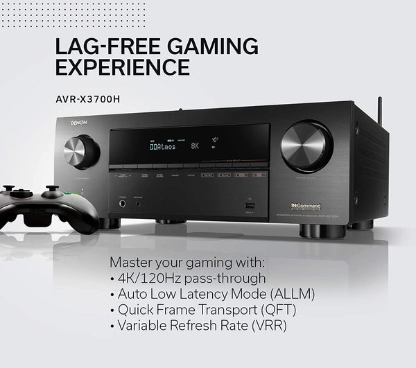 Denon AVR-X-3700H 9.2ch 8K AV Receiver with 3D Audio, Voice Control and HEOS Built-in - Jamsticks